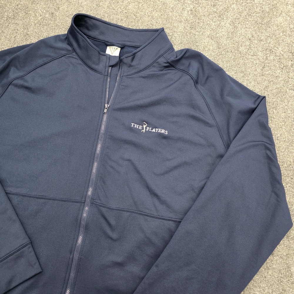 Levelwear The Players Championship Mens 3XL Navy Blue Full Zip Golf Jacket Logo